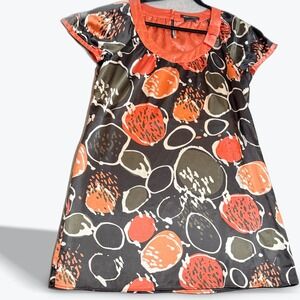 BCBG Shift Dress Med Mod 60s Revival Geometric Y2K Designer Aesthetic Cap Sleeve